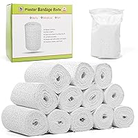 12pc Plaster of Paris Rolls - Fast Setting Gauze for Mache, Belly Casting, & Sculptures | Art and Craft Bandages, Wraps, Masks