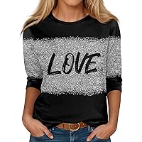 2023 Shirts for Women Casual Pumpkin Graphic Tees Trendy 3/4 Sleeve Tops Workout Fall Crewneck Tunic Blouse