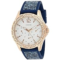 GUESS Women's Analogue Quartz Watch with Rubber Strap W1096L4
