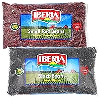 Iberia Black Beans, 4 lbs and Iberia Small Red Beans, 4lbs. Bundle