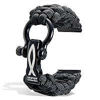 Savior Survival Gear Paracord 20mm/22mm Watch Band with Quick Release - Men & Women - Strap Compatible with Various Smart Watches, including Galaxy (some), S3 Classic, and Fenix 5