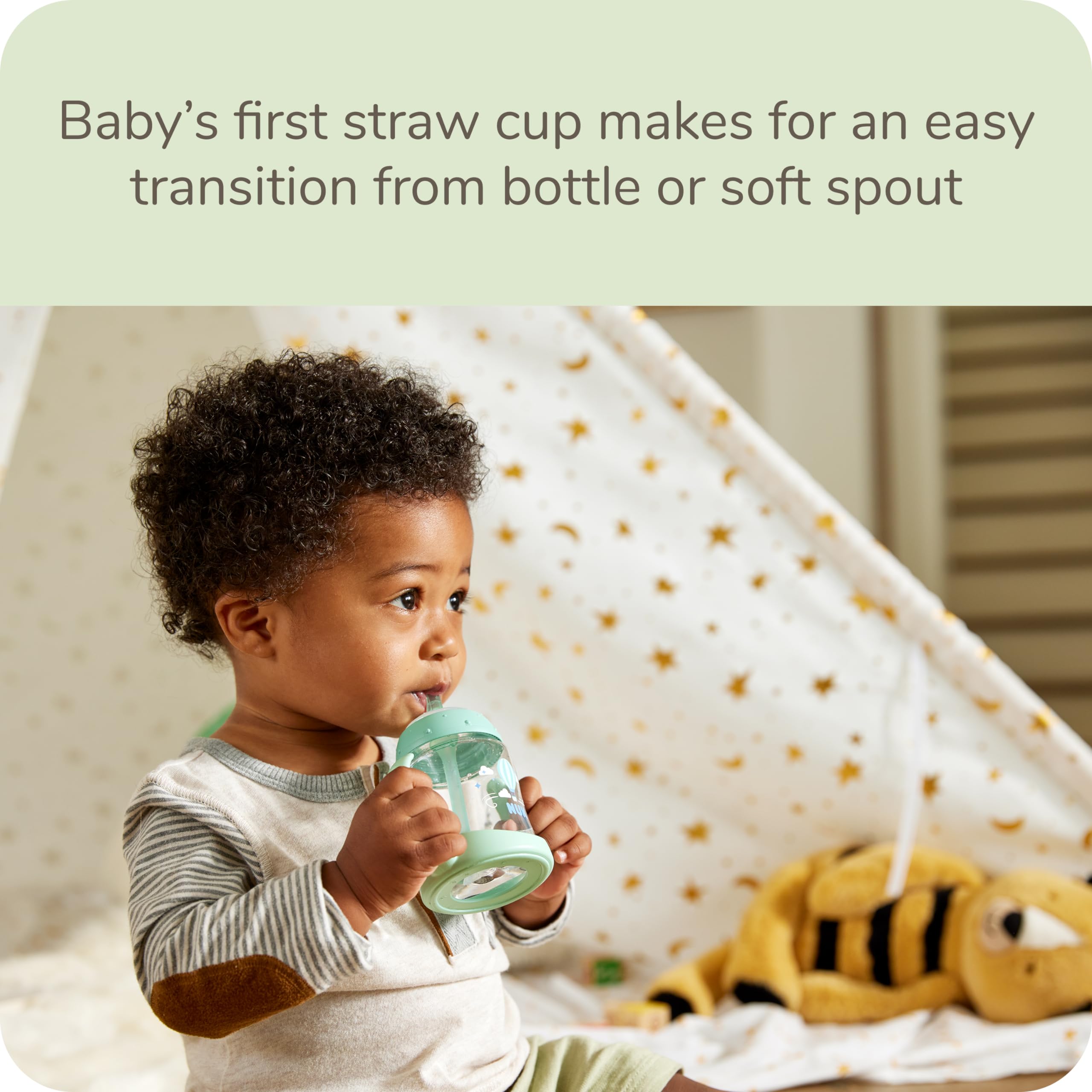 NUK Learner Straw Cup, 5 oz - Toddler Cup with Soft Straw for Easy Drinking, 6 Months and Up