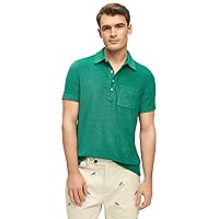 Brooks Brothers Men's Terry Cloth Crew Neck Short Sleeve Polo Shirt