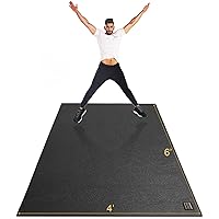 Gxmmat Large Exercise Mat 6'x4'x7mm, Thick Workout Mats for Home Gym Flooring, Extra Wide Non-Slip Durable Cardio Mat, High Density, Shoe Friendly, Perfect for Plyo, MMA, Jump Rope, Stretch, Fitness