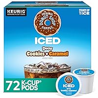 ICED Duos Cookies + Caramel Coffee, Keurig Single Serve K-Cup Pods, 72 Count (6 Packs of 12)