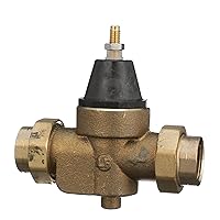 Watts LFN45BM1-DU Water Technologies Standard Capacity, Water Pressure Reducing Valve, Double Union Threaded Female Inlet and Outlet, 1 Inch.