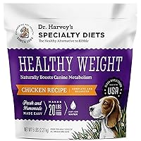 Dr. Harvey's Specialty Diet Healthy Weight Chicken Recipe, Human Grade Dehydrated Dog Food with Chicken (5 Pounds)