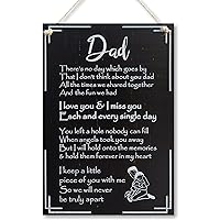 CARISPIBET Dad | home decoration signs bereavement and sympathy gift house signs decorative plaques memorial anniversary 12