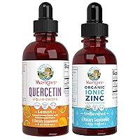MaryRuth Organics Liquid Zinc Supplement and Quercetin Bioflavonoid, 2-Pack Bundle for Better Immune Health Support and Absorption, Vegan, Gluten Free, Non-GMO