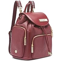 DKNY Backpack Softside Carryon Luggage, Wine, 14 Inch
