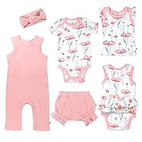 HonestBaby Multipack Gift Bundle Sets Mix Match Outfits 100% Organic Cotton for Newborn Infant Baby Boys, Girls, Unisex