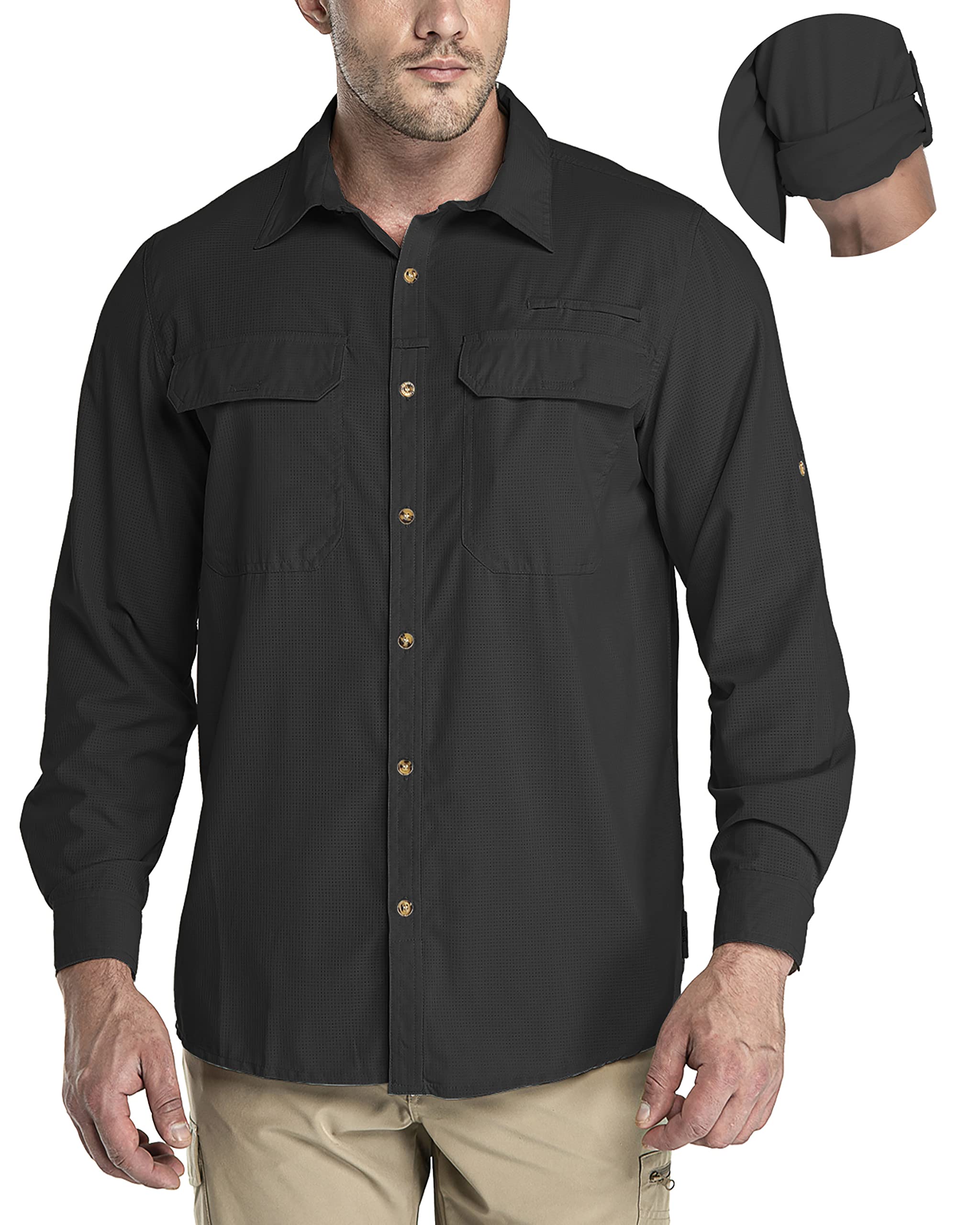 Buy 33,000ft Men's Long Sleeve Sun Protection Shirt UPF 50+ UV