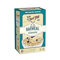 Instant Oatmeal Packets, Classic, 8 Packets Total (1 Box/8 Packets per Box), Non-GMO, Gluten Free, 100% Whole Grain
