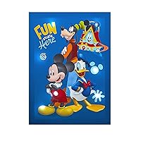Idea Nuova Disney Mickey Mouse Canvas LED Wall Art,Childrens Wall Hanging Décor,11.5
