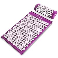 Acupressure Mat and Pillow Set for Back/Neck Pain Relief and Muscle Relaxation