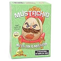 Mustachio- Mustaches Now Included, a Strategy Game of Trickery and Scheming Nuts, Funny Board Games for Teens and Family Night, Card Game for 2-6 Players