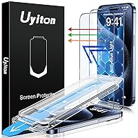 Uyiton 3RD Gen Anti-Blue Light Screen Protector for iPhone 15 Pro Max, [Easy Fit] Shatterproof Anti-Glare Full Coverage [Case Friendly] 9H Tempered Glass iPhone 15 Pro Max Screen Protector, 2 Pack
