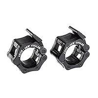 Power Systems Lock-Jaw Olympic Barbell Collar for Olympic Bars, 2-Pack, Black (50475)