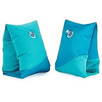 Swimways Soft Swimmies Toddler Floaties, Learn-to-Swim Inflatable Pool Floats & Arm Floaties, Swimming Pool Accessories for Kids Aged 3-5, Blue