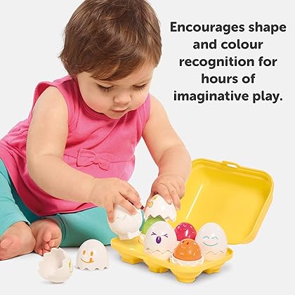 Toomies Hide & Squeak Eggs Toddler Toys - Matching and Sorting Games - Toddler Sensory Toys for Hand Eye Coordination and Color Recognition - Ages 6 Months and Up