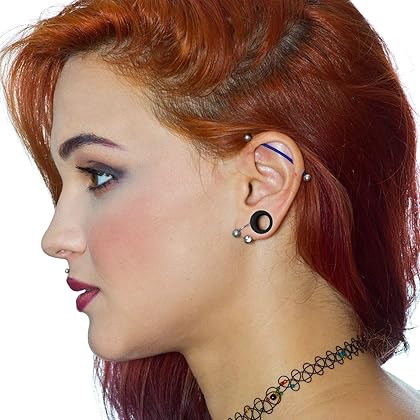 BodyJ4You 28PC Ear Stretching Big Gauges 00G-22mm - Acrylic Tapers Double Flare Flexible Silicone Tunnels Plugs - Stretchers Expanders Eyelets