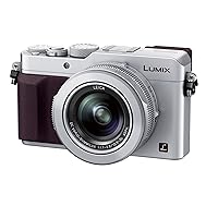 Panasonic Lumix DMC-LX100 Digital Camera, 12.8MP, 3.0-Inch Display, 24-75mm Leica DC Vario-Summilux f/1.7-2.8 Lens, 4K Ultra HD Video, HDMI/USB, Wi-Fi, NFC (Silver)