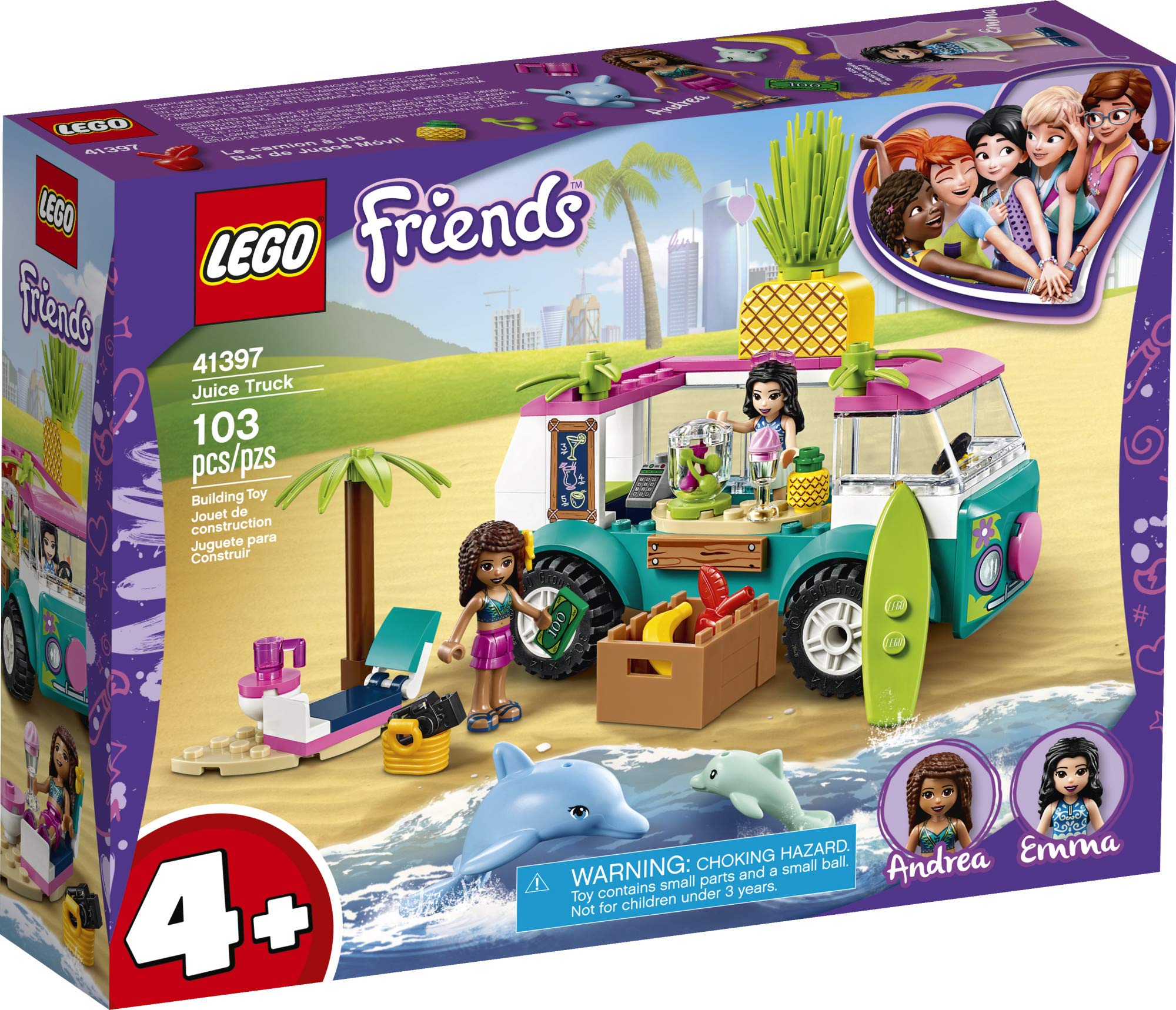 LEGO Friends Juice Truck Truck 41397 Building Kit; Kids Food Truck Featuring Friends Emma Mini-Doll Figure, New 2020 (103 Pieces)