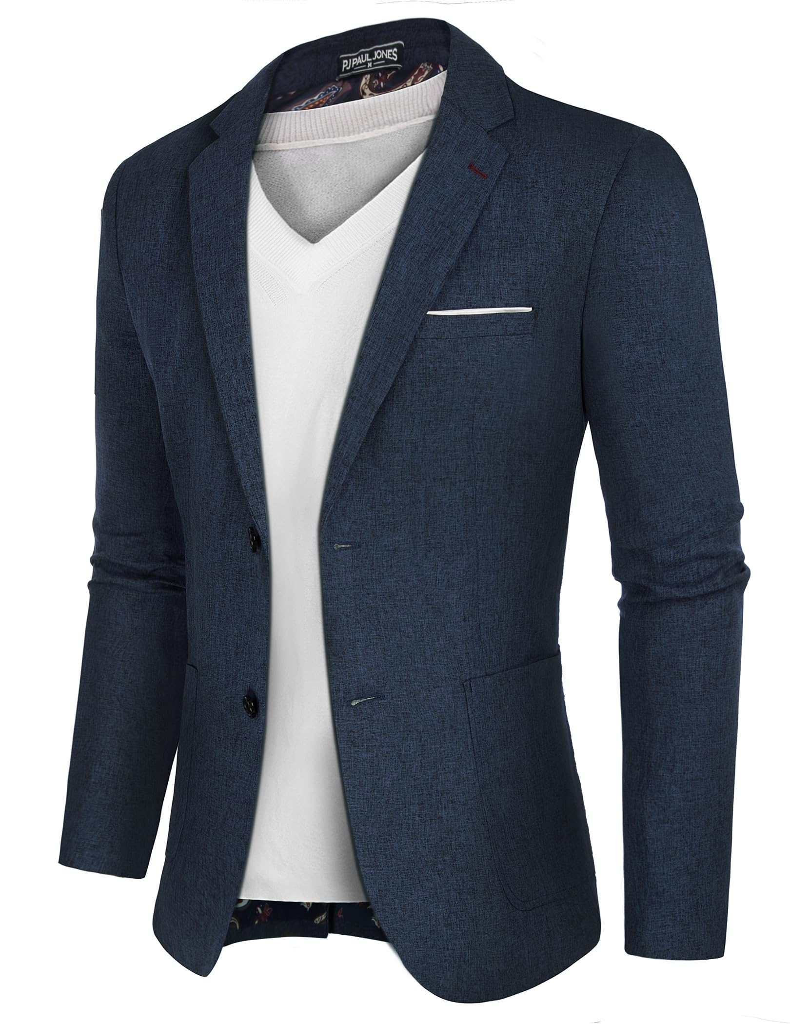 PJ PAUL JONES Mens Casual Sport Coat Blazer Two Buttons Lightweight Business Jackets