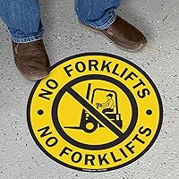 SmartSign “No Forklifts” Anti Slip Adhesive Reflective Floor Sign | 17