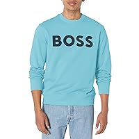 BOSS Men's Bold Logo French Terry Crew Neck Sweatshirt