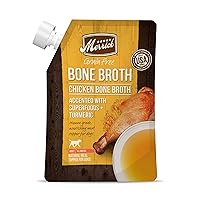 Merrick Grain Free Bone Broth, Premium Human Grade And Gluten Free Dog And Cat Food Topper Pouches, Chicken - 16 oz. Pouch.