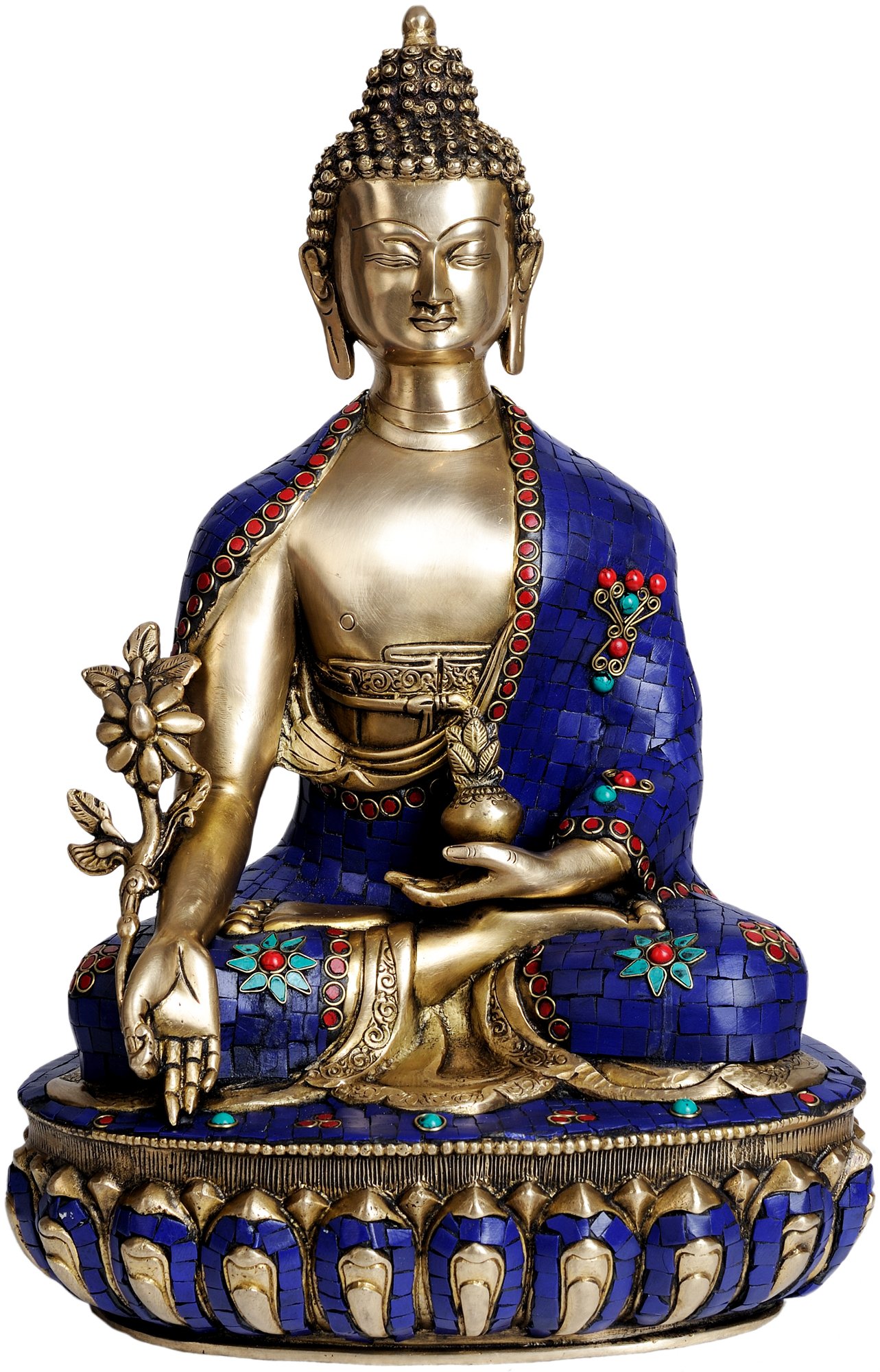 The Medicine Buddha - Brass Statue