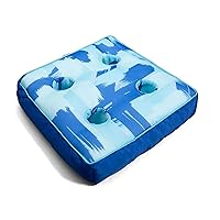 Captain's Caddie No Inflation Needed Pool Float Drink Holder, Paintbrush Blue Double Sided Mesh, Quick Draining Fabric, 2 feet