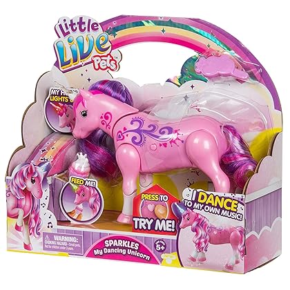 Little Live Pets - Sparkles My Dancing Interactive Unicorn | Dances & Lights to Music - Engaging Fun - Batteries Included | For Ages 5+