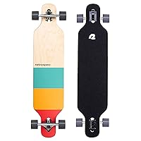 Retrospec Rift Drop-Through Longboard Skateboard Complete, Canadian Maple Wood Cruiser w/Drop-Through Trucks for Commuting, Cruising, Carving & Downhill Riding