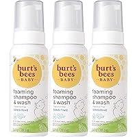 Baby Shampoo and Wash Set, Fragrance Free, 2-in-1 Natural Origin Foaming Formula for Sensitive Skin, Hypoallergenic, Tear-Free, Pediatrician Tested, Travel Size, 24 oz (8.4 oz 3-Pack)