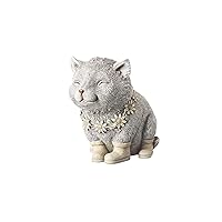 Giftware Inc., Pudgy Pals Collection, Cat in Rain Boots Statue, 7.75H,Decorative, Garden Gift, Home Outdoor Decor