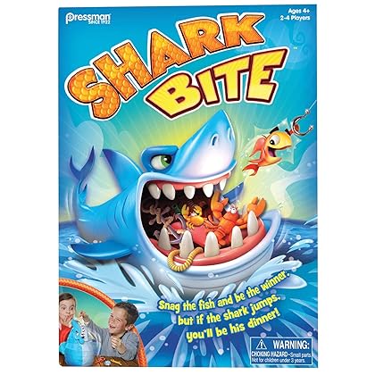 Shark Bite -- Roll the Die and Fish for Colorful Sea Creatures Before the Shark Bites Game! by Pressman Blue Sky, 5