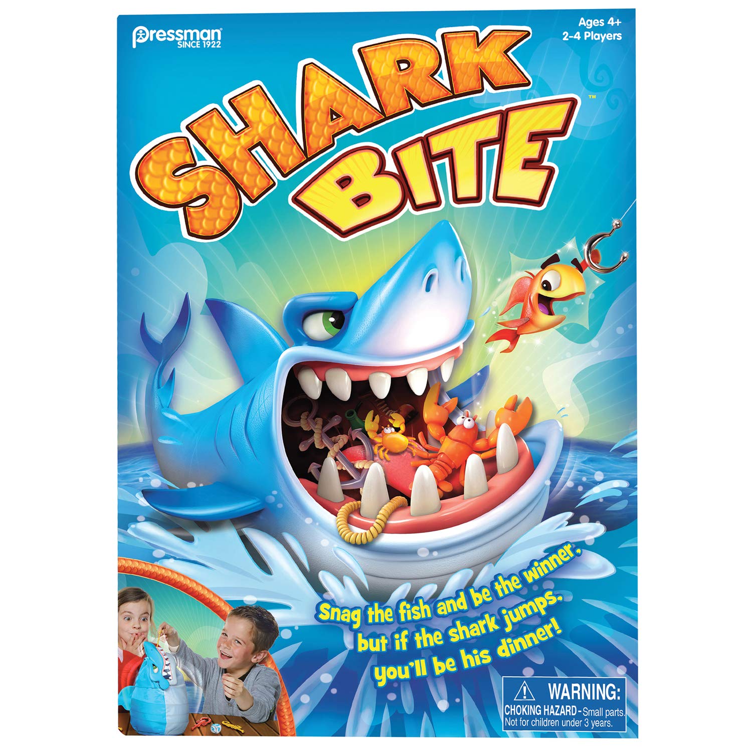 Shark Bite -- Roll the Die and Fish for Colorful Sea Creatures Before the Shark Bites Game! by Pressman Blue Sky, 5