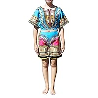 RaanPahMuang African Dashiki Two Pieces Preteen Belle Shirt and Shorts Set