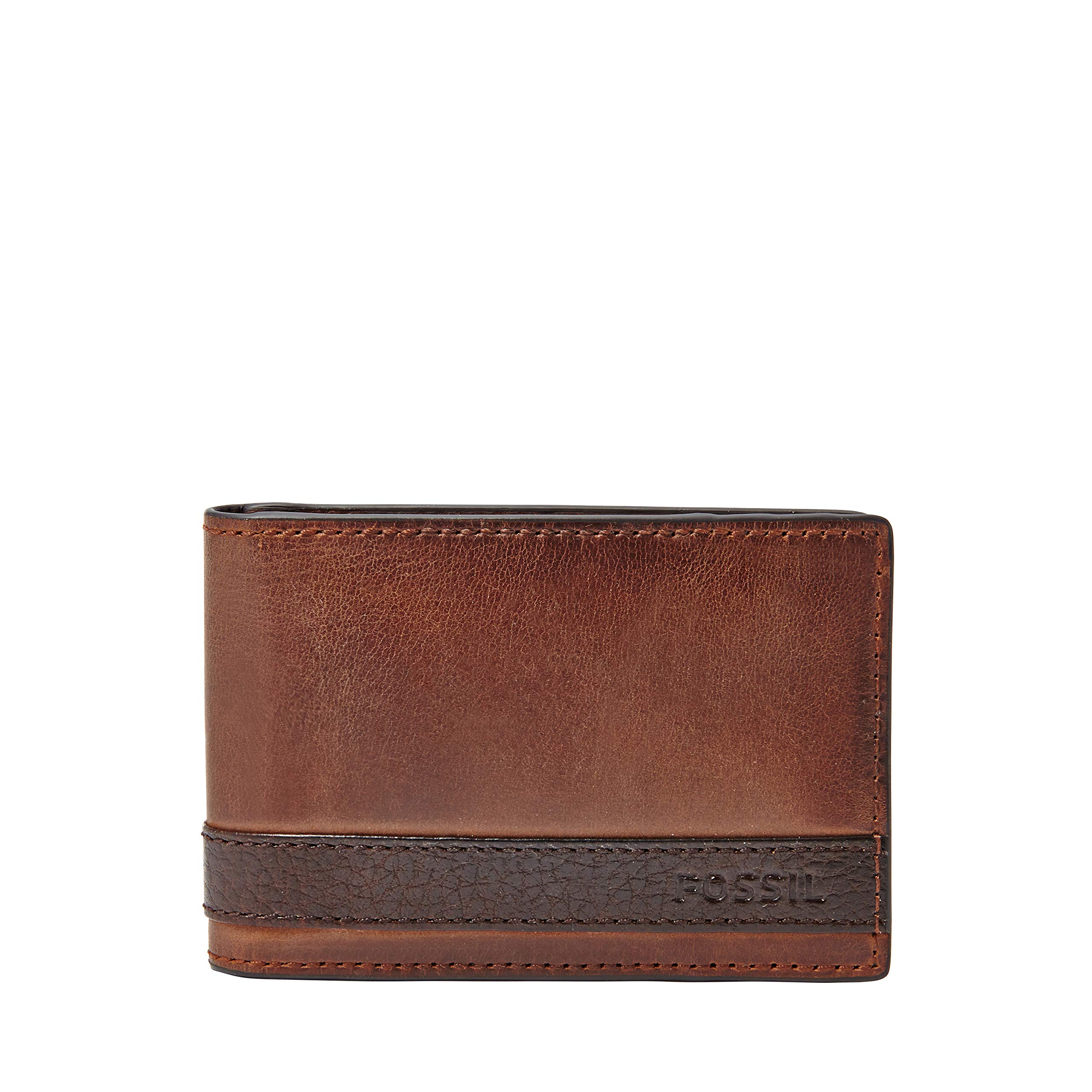Fossil Men's Leather Slim Minimalist Bifold Front Pocket Wallet for Men