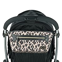 Itzy Ritzy Adjustable Stroller Caddy / Organizer - Stroller Organizer Bag Featuring Front Zippered Pocket, 2 Built-In Interior Pockets & Adjustable Straps to Fit Nearly Any Stroller (Leopard)