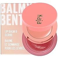 Kaja Lip Bento Balm + Scrub | with Coconut Oil, Coral Finish, Moisturize, Exfoliate, Smoothes Lips, Compact Travel Size, Strawberry Rosé, 0.4 Oz