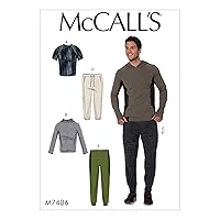 McCall's Patterns M7486 XN Men's Raglan Sleeve Tops and Drawstring Pants, Size XL-XXL-3XL (7486)