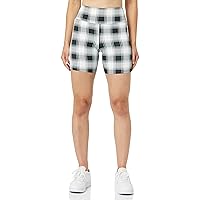 EleVen by Venus Williams Women's One More Time Biker, Black and White Plaid, XX-Large