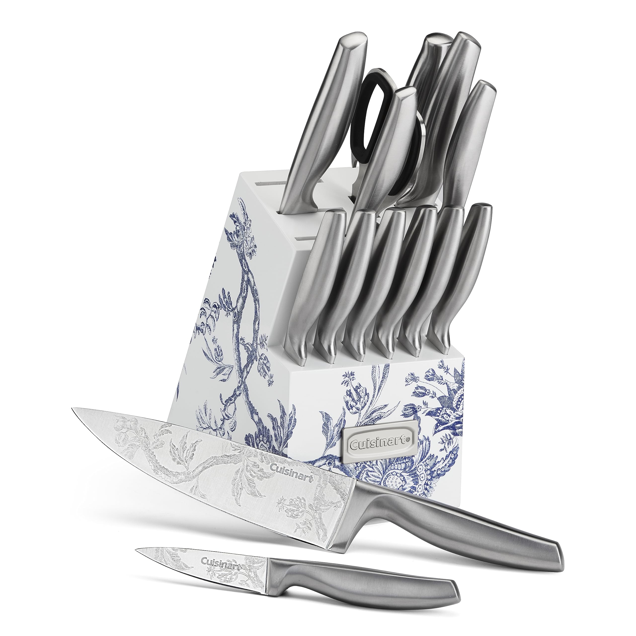 Cuisinart 15pc Caskata Collection™ Stainless Steel Hollow Handle Cutlery Block Set, C77SS-15PKCA