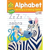 School Zone - Alphabet Writing & Drawing Tablet Workbook - 96 Pages, Ages 3 to 7, Preschool, Kindergarten, 1st Grade, Ruled Lined Paper, Letters, Tracing, Stickers, and More (Easy-Tear Top Bound Pad) School Zone - Alphabet Writing & Drawing Tablet Workbook - 96 Pages, Ages 3 to 7, Preschool, Kindergarten, 1st Grade, Ruled Lined Paper, Letters, Tracing, Stickers, and More (Easy-Tear Top Bound Pad) Paperback