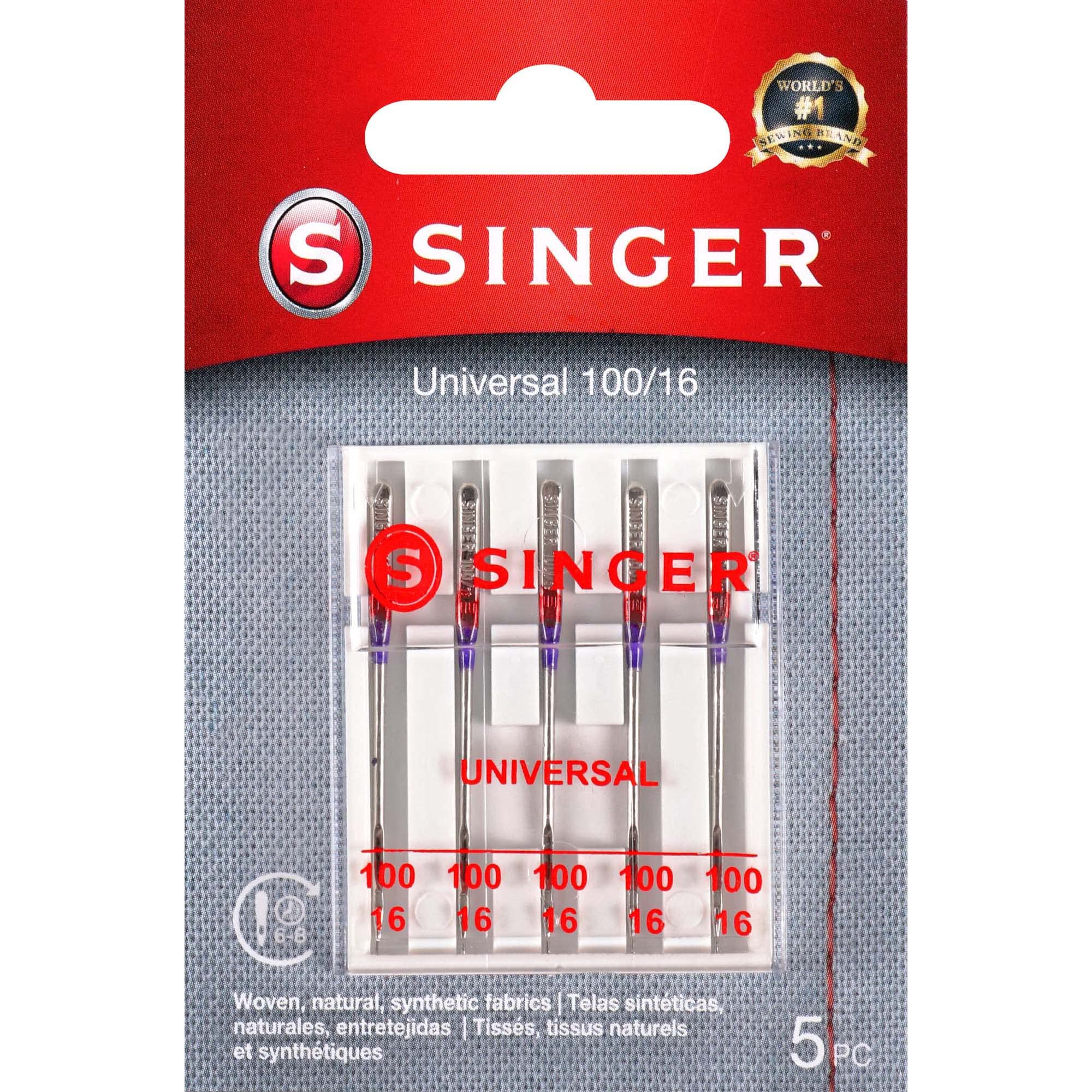 SINGER Heavy Duty Sewing Machine Needles, Size 100/16 - 5 Count