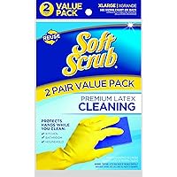 Soft Scrub Yellow Reusable Latex Household Glove
