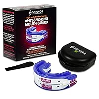 Anti Snore Mouthguard - Adjustable Sleep Mouth Guard for Snoring - Lightweight, Comfortable, and Effective for Reducing Snoring - Opens Airway for a Good Night’s Sleep - Size Medium …